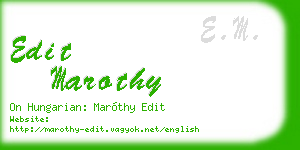 edit marothy business card