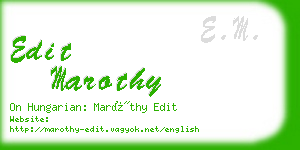 edit marothy business card